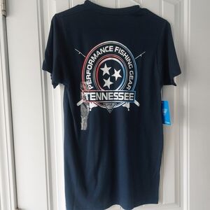 Columbia Navy Short Sleeve Tennessee Performance Fishing Tee